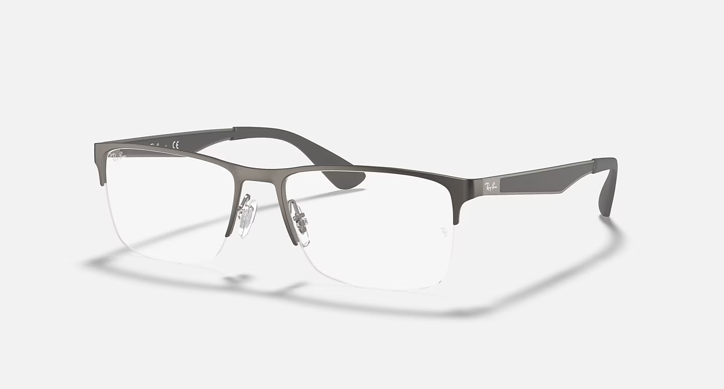 Ray-Ban RB6335 semi al aire metálico gris