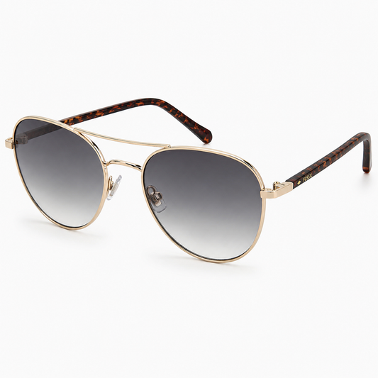 Gafas de Sol Fossil Aviador Dorado